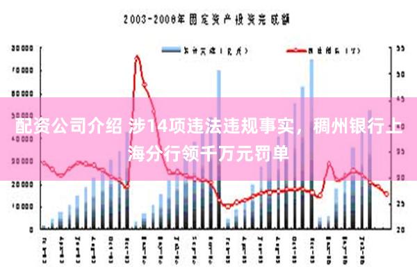 配资公司介绍 涉14项违法违规事实，稠州银行上海分行领千万元罚单