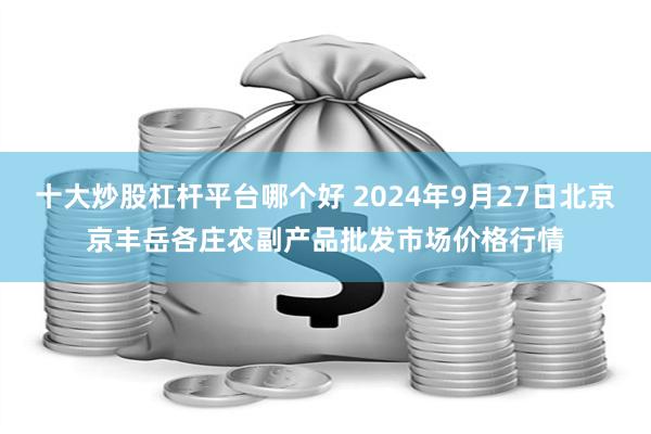 十大炒股杠杆平台哪个好 2024年9月27日北京京丰岳各庄农副产品批发市场价格行情