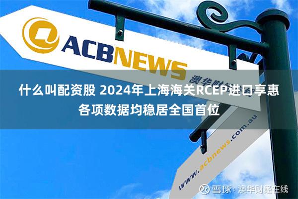 什么叫配资股 2024年上海海关RCEP进口享惠各项数据均稳居全国首位